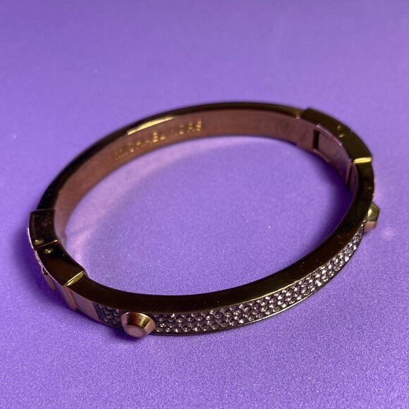 Michael Kors Gold Tone Pave Astor Stud Bracelet - Picture 3 of 5